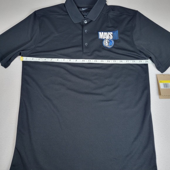 Nike Dallas Mavericks MAVSTV Logo Black Short Sleeve Polo Size SM - Picture 8 of 10